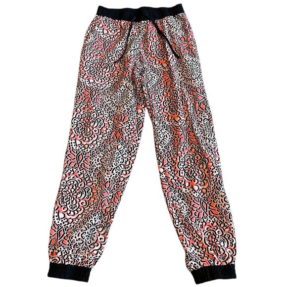 Topshop Petite Colorful Jogger Pants Boho Print Pull-On Drawstring Size 4P Women - Picture 1 of 11